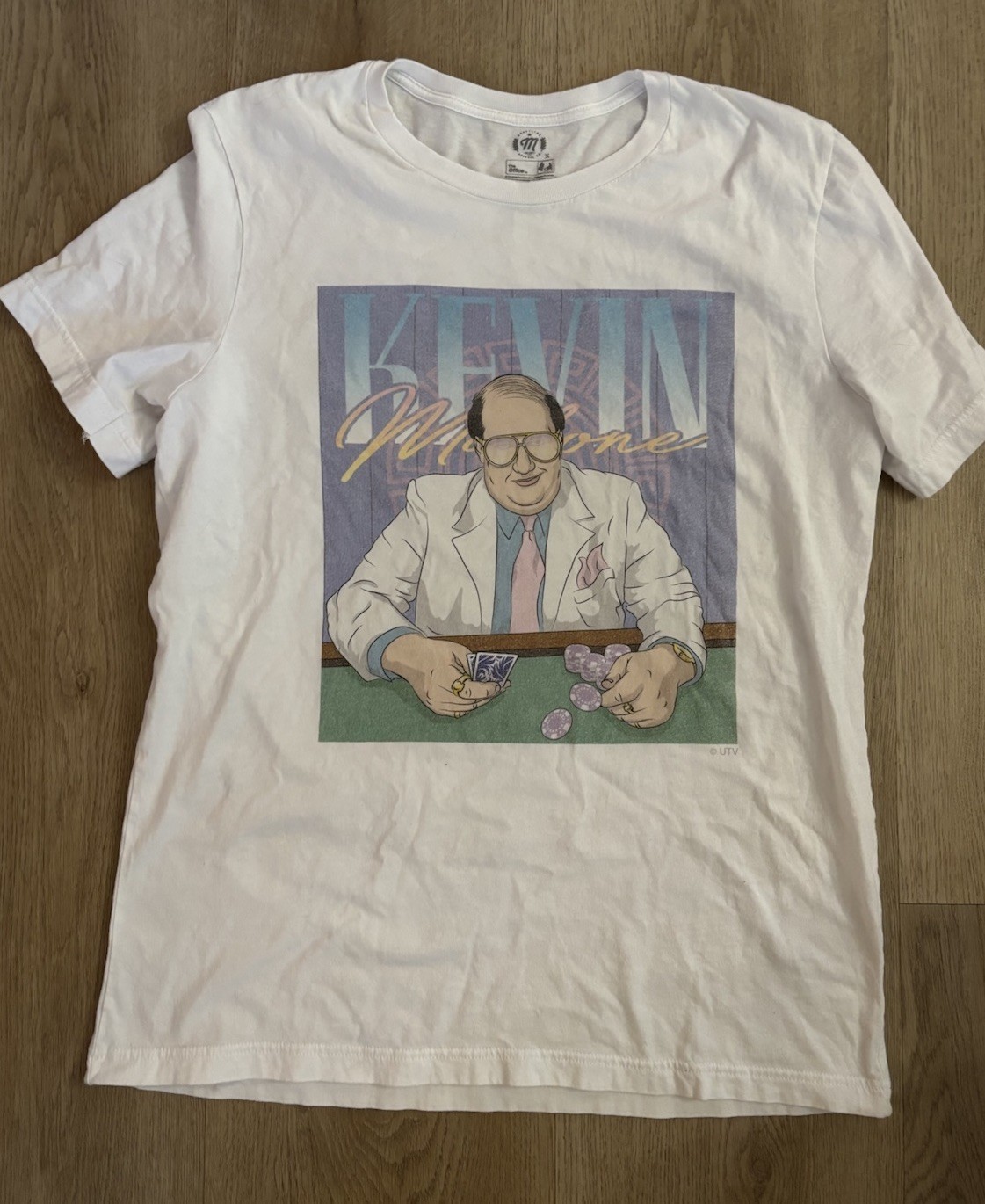 Licensed The Office Kevin Malone 80’s Poker Player T-shirt Adult Large EUC