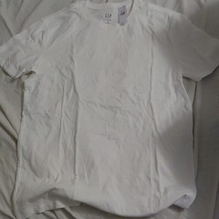 Gap Standard Tee Men’s Solid White Crew Neck Short Sleeve T-Shirt Size M Regular