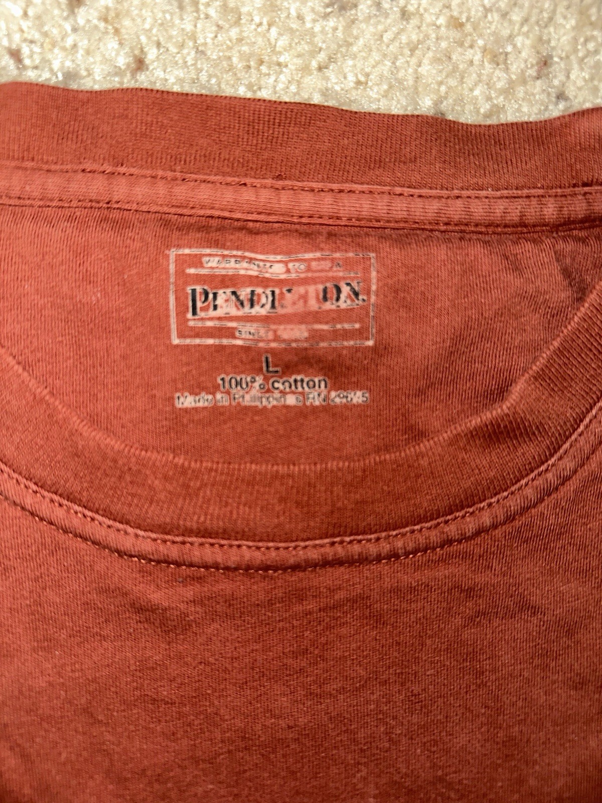 Set Of 2 Men’s Large T-shirts. Burnt Orange And Dark Grey gallery