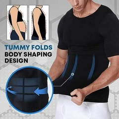 SecondSkin Men’s Shaper Cooling T-Shirt Compression Vest Slimming Shapewear US