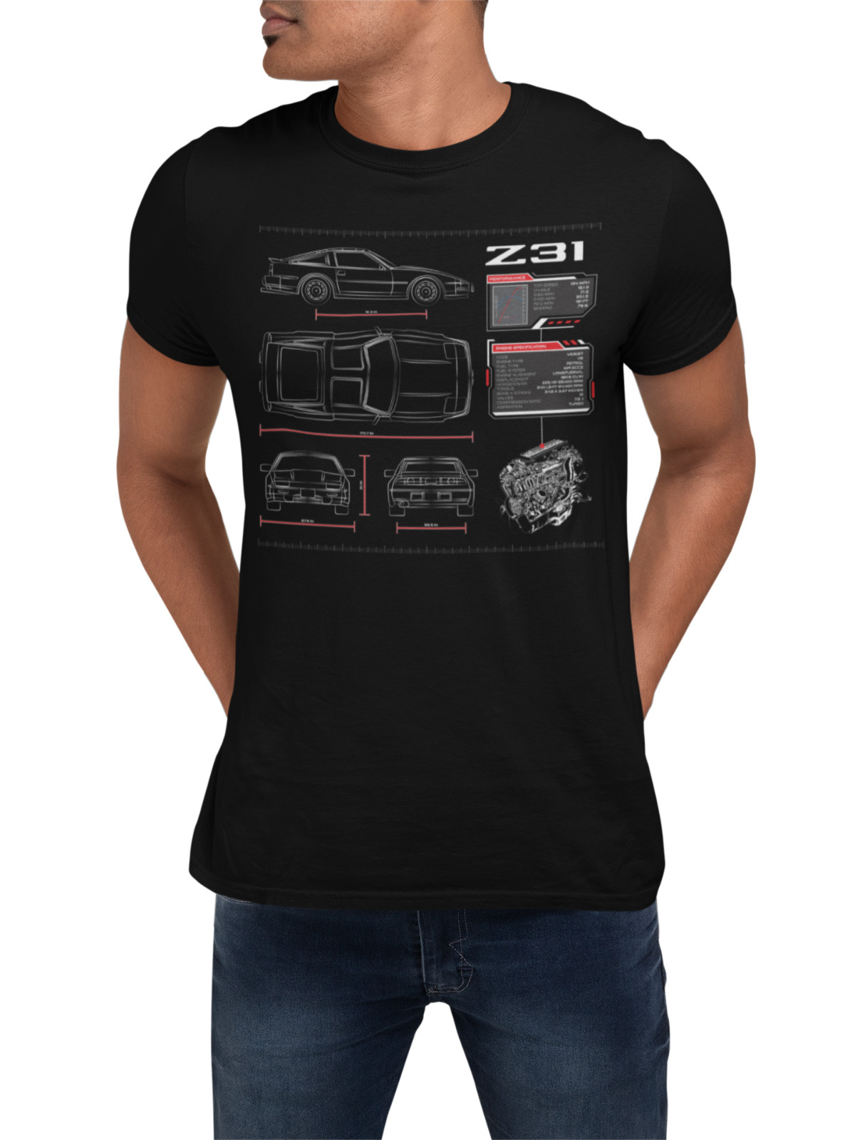 300ZX Z31 Blueprint Short-Sleeve Unisex T-Shirt gallery
