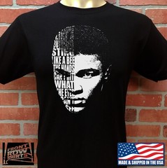 MUHAMMAD ALI ***CASSIUS CLAY*** FLOAT LIKE A BUTTERFLY POEM T-SHIRT