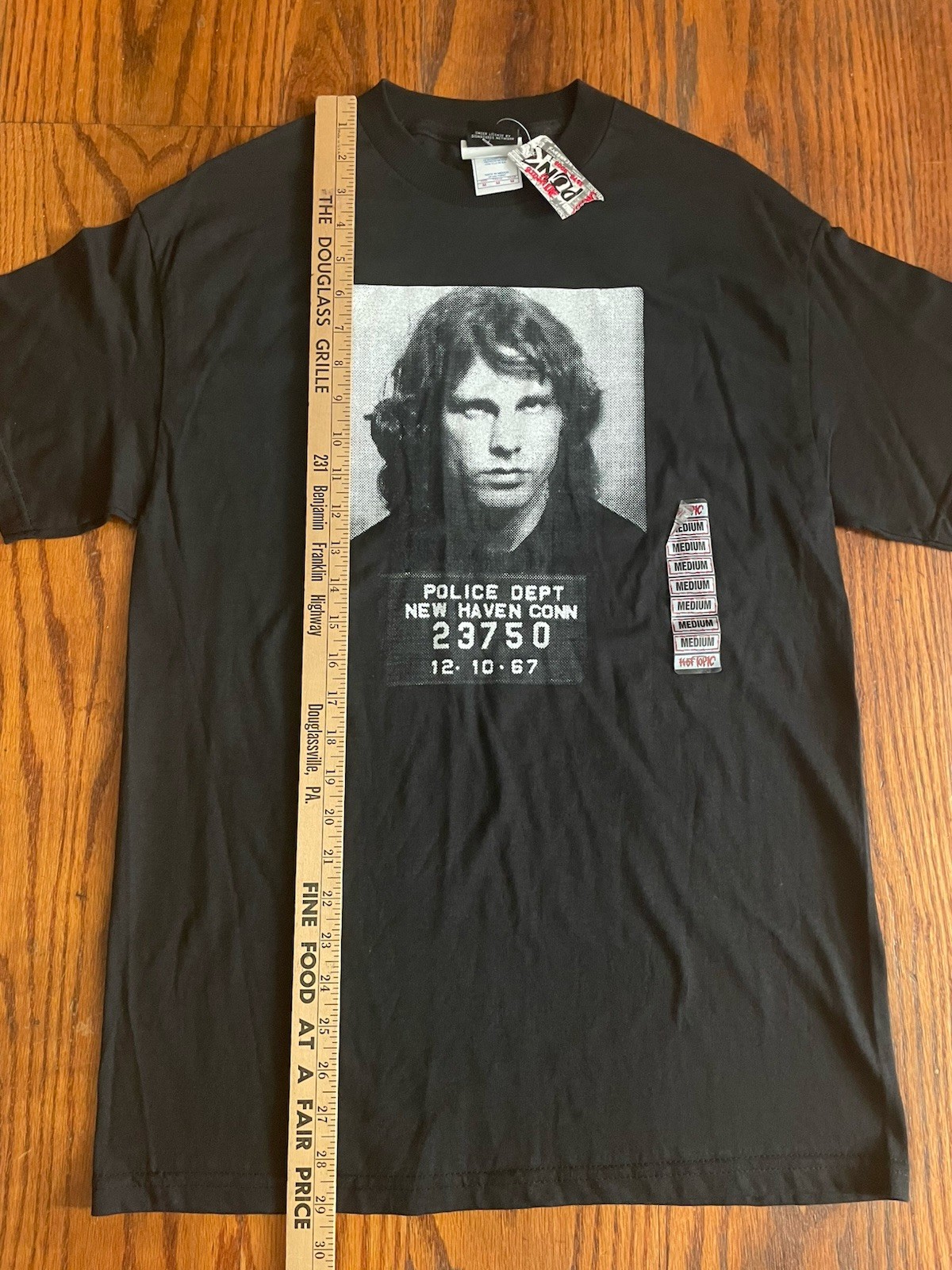 VTG Deadstock The Doors Jim Morrison Mugshot T Shirt Med Winterland Black 2005 gallery