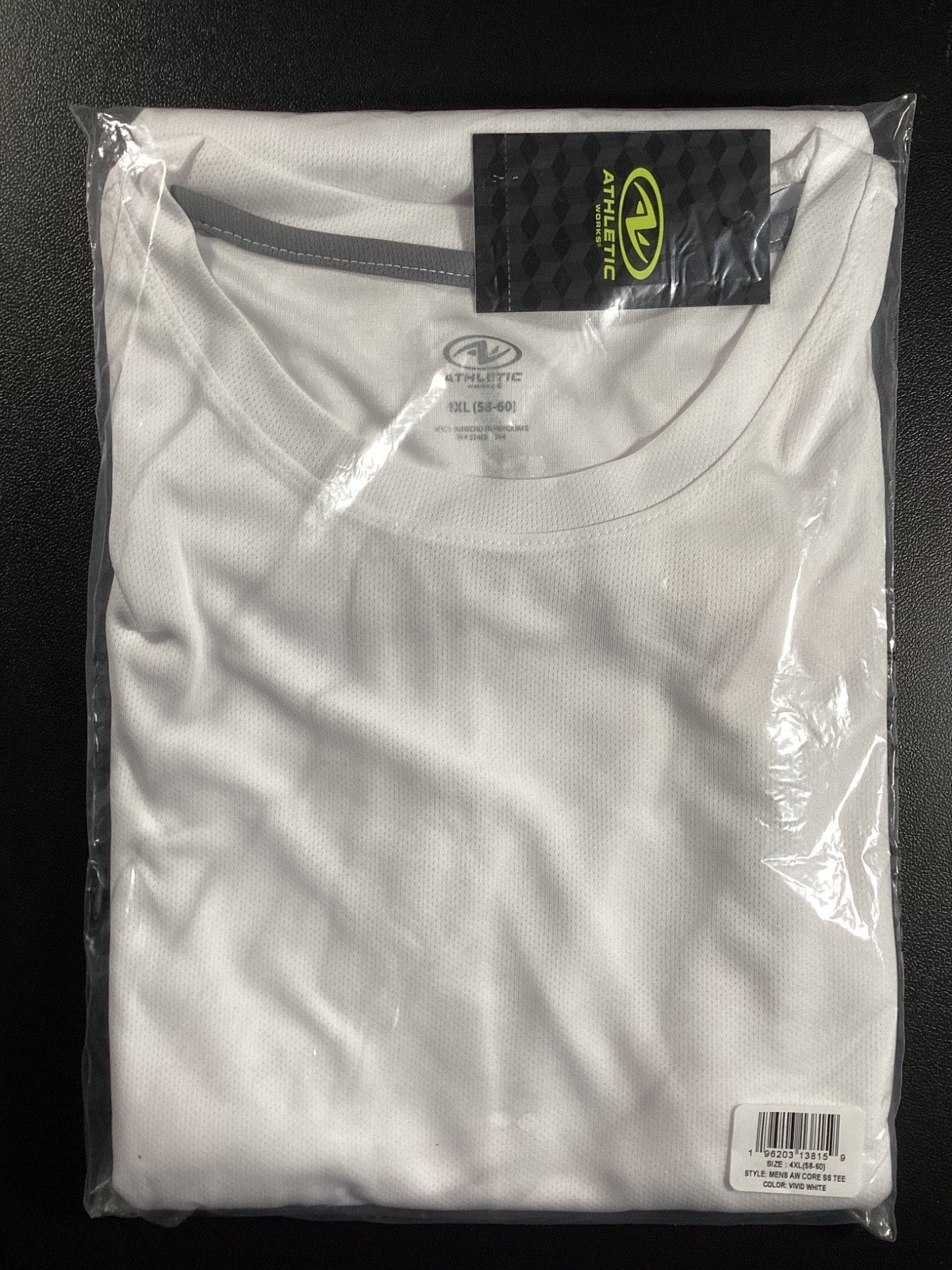 ATHLETIC WORKS VIVID WHITE SHORT SLEEVE T-SHIRT NEW SIZE 4XL (58-60) LAST ONE! gallery