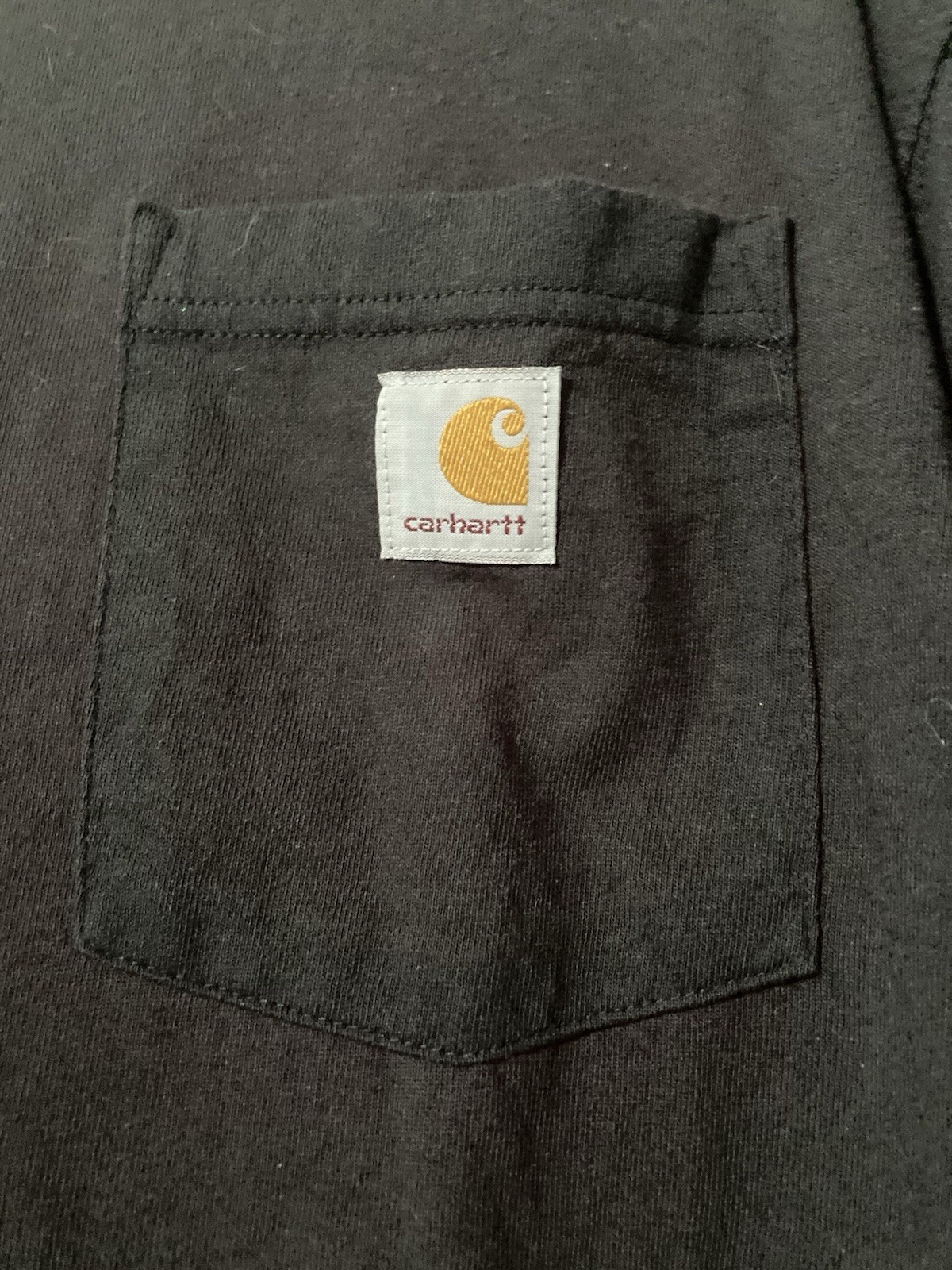 Carhartt Loose Fit Black Long Sleeve Pocket Tee Crew Neck XL TK0126-M gallery