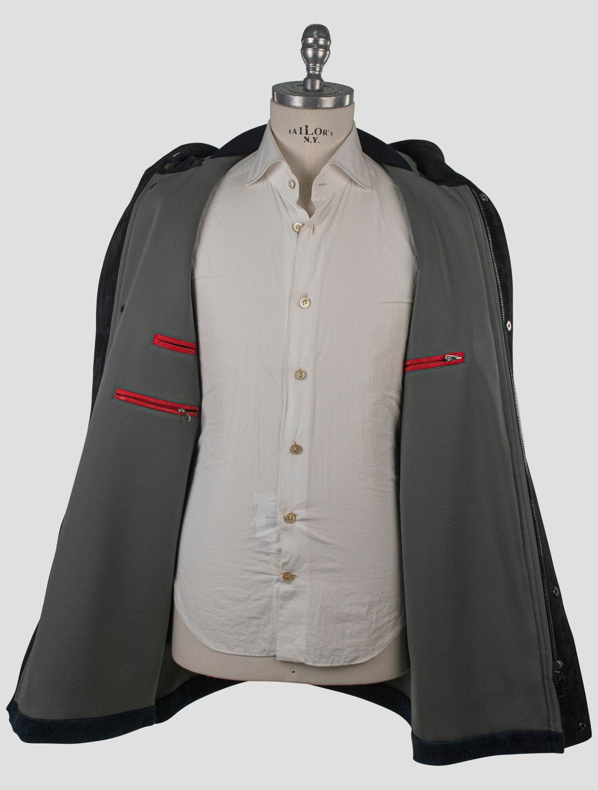 NEW ISAIA BLUE WOOL PA OVERCOAT US 46 - EU 56 US1087 gallery