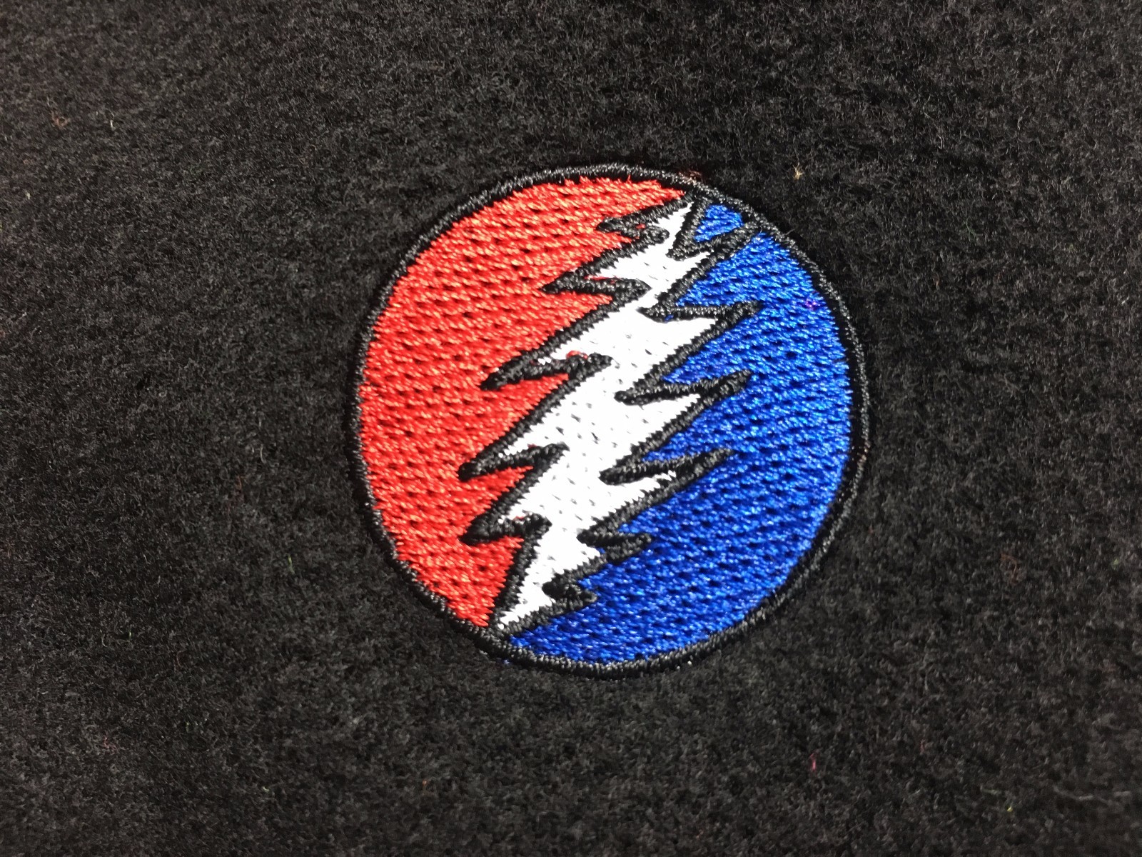 Grateful Dead Steal Your Face Embroidered Full Zipper Polyester Fleece Jacket gallery