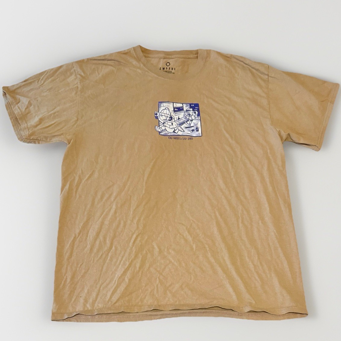 Zumiez Empyre Men’s T Shirt Old Habits Die Hard Tan Size XL