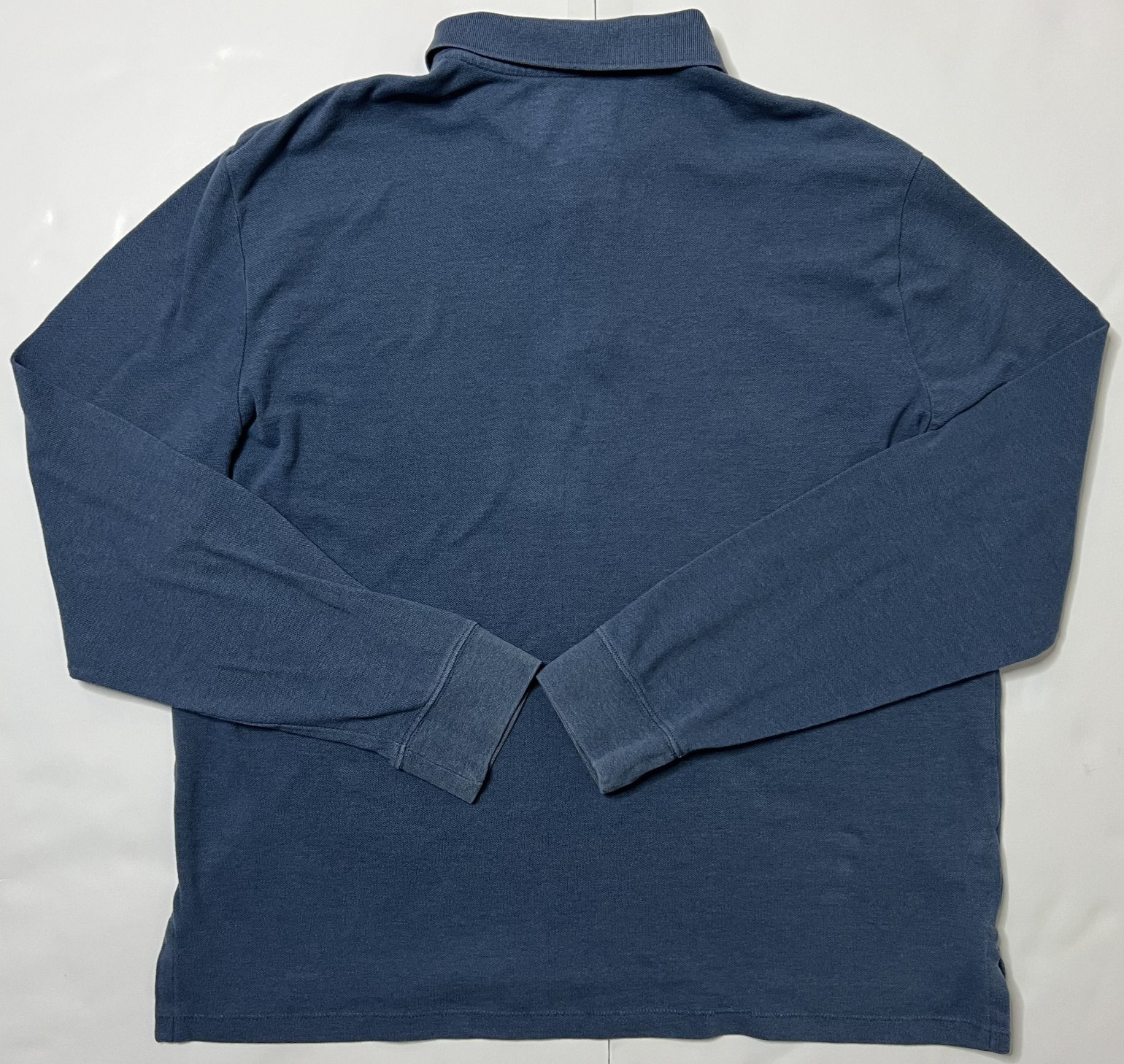 Eddie Bauer Mens XL Henley Long Sleeve Blue Pocket Cotton Shirt Slate Outdoor gallery
