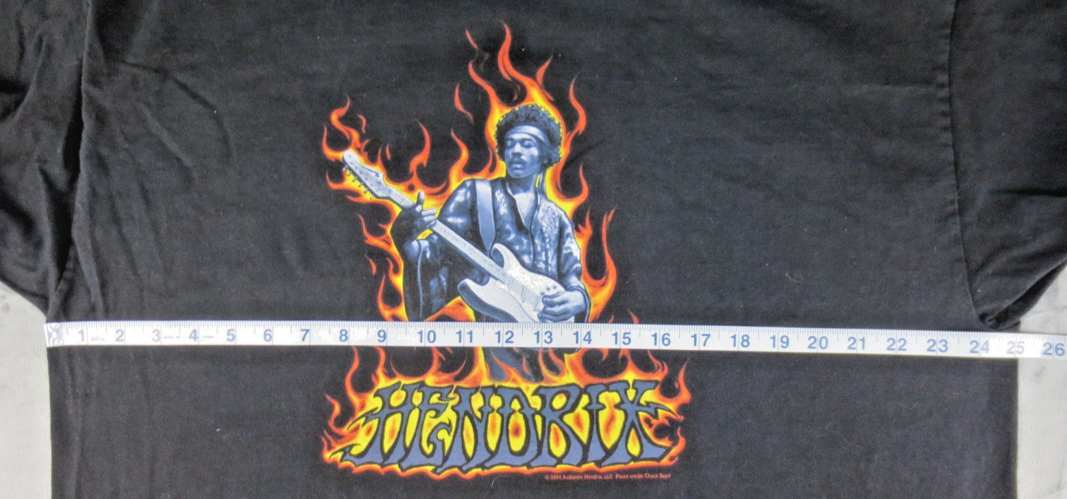 Jimi Hendrix "Flames Graphic" T-Shirt Size-2XL, Alstyle Apparel Tag (C81) gallery