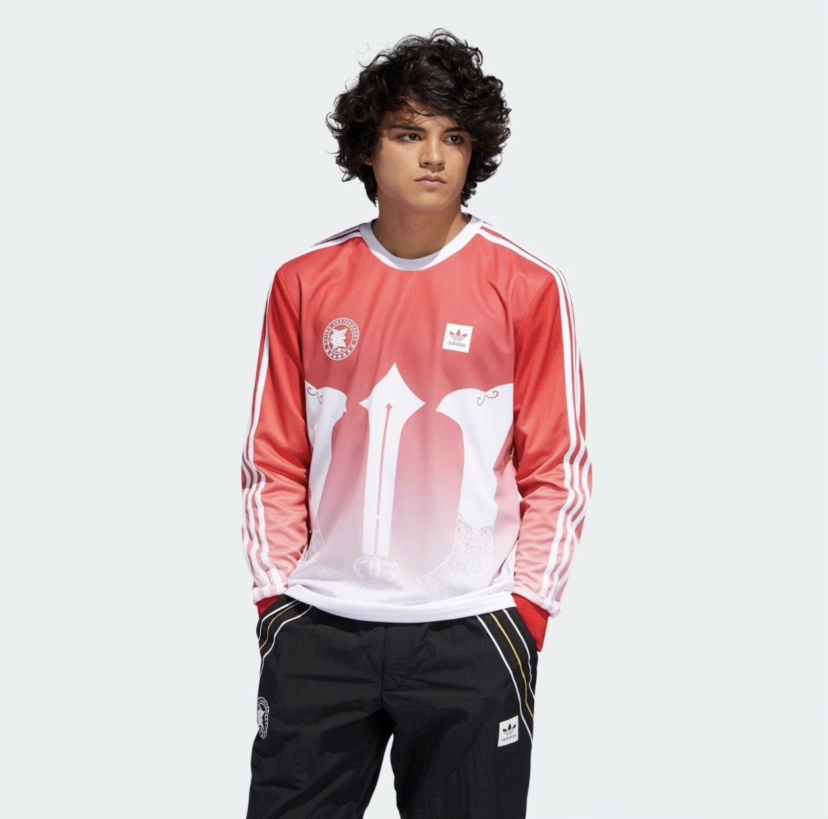 Adidas Skateboarding Mens Evisen Jersey DU3901 Scarlet/White-Size XL gallery