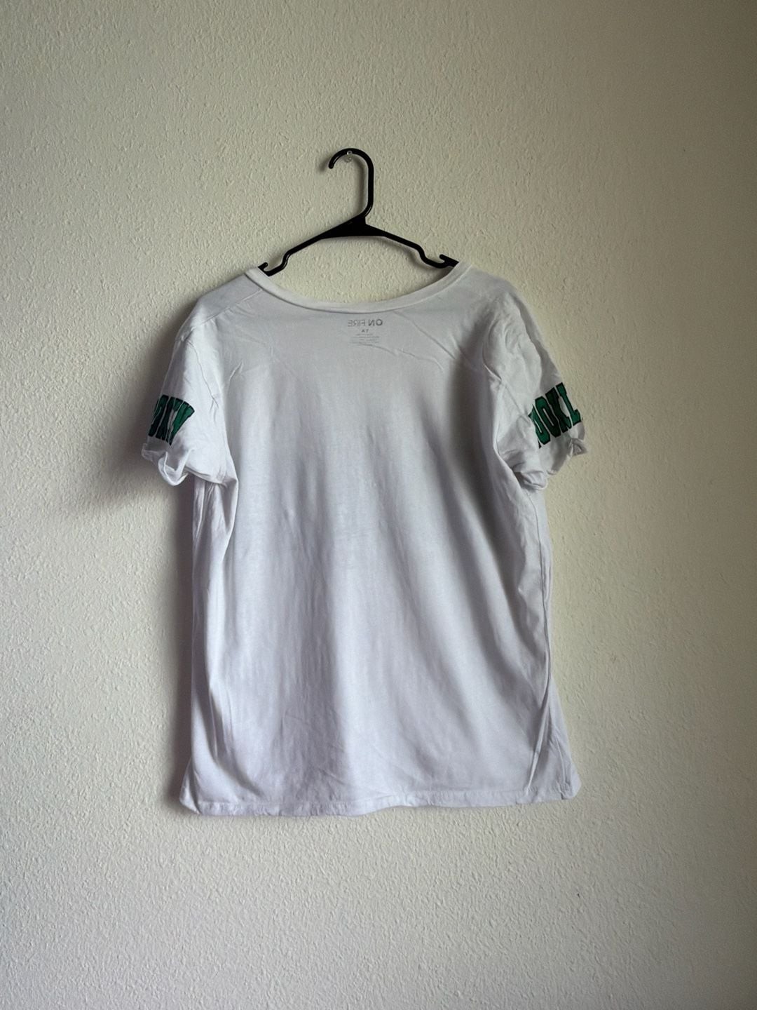 On Fire Brooklyn New York 1898 Graphic V-Neck T-Shirt Size 1X gallery