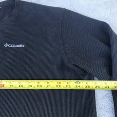 Columbia BLK Waffle Thermal Long Sleeve Kangaroo Pocket Black Shirt Men XXL