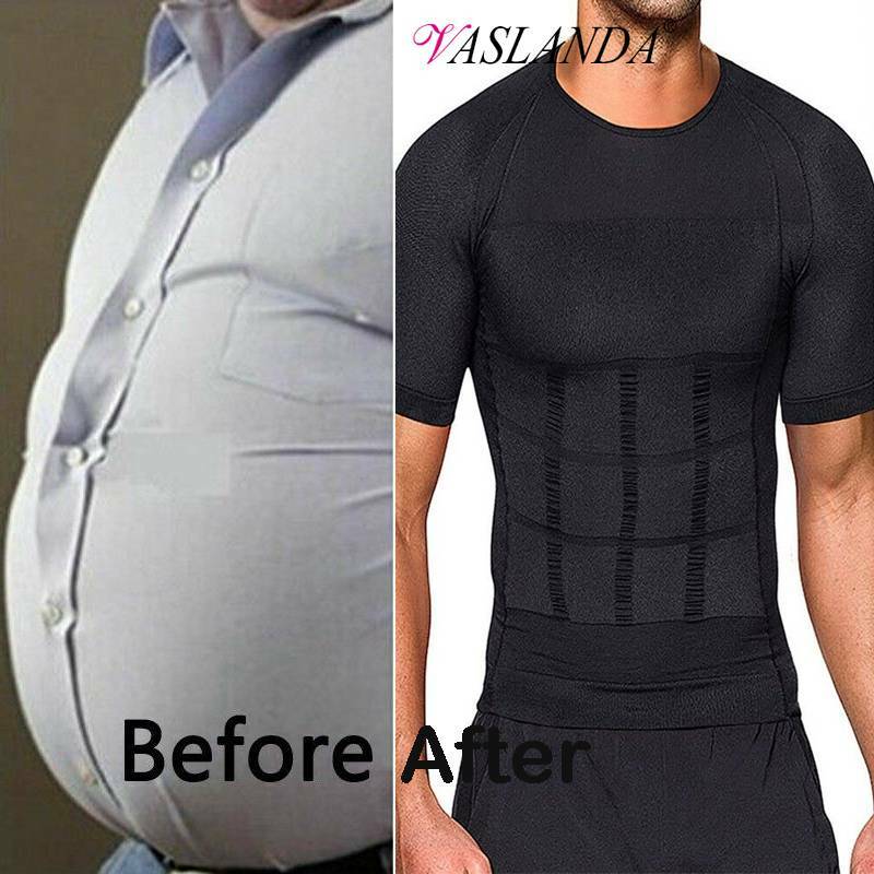 Men's Slimming Body Shaper Vest Abs Abdomen Compression Shirt Workout Tank Top gallery