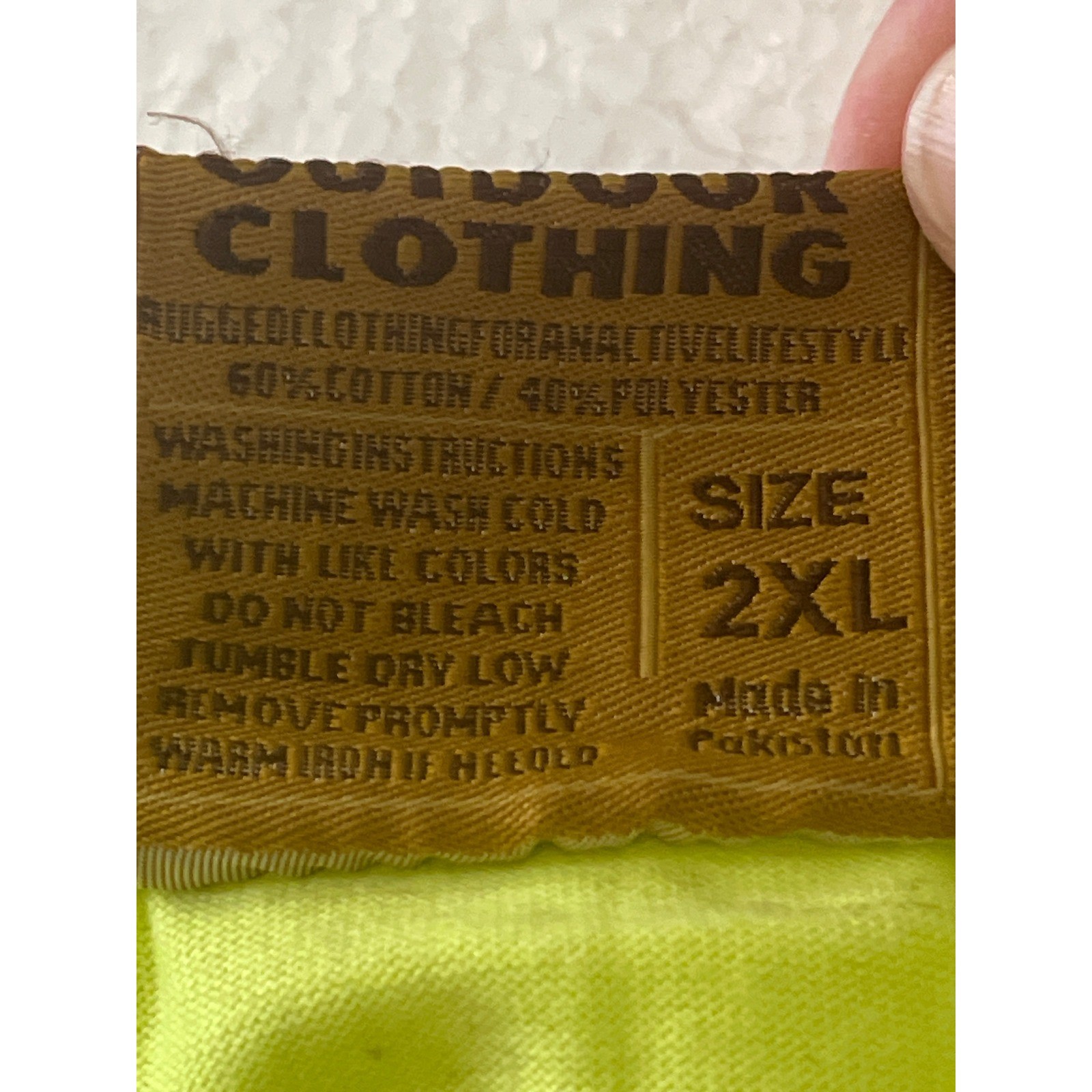 Bear River Workwear Mens 2XL Neon Lime Green Pocket T-Shirt Hi-Vis Outdoor NWT gallery