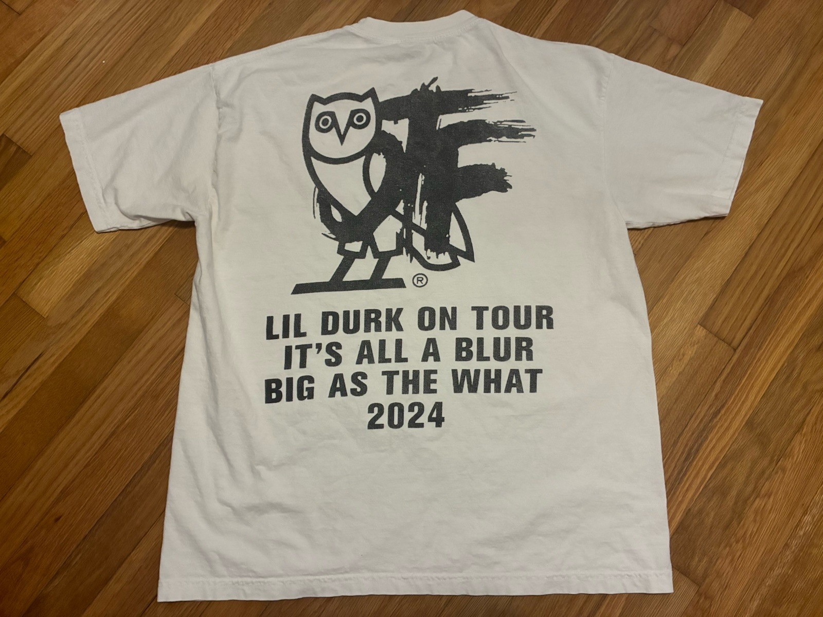 Drake Lil Durk Tour Shirt Official Merch 2024 XL 23×29” OVO Iceman