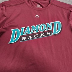 Majestic Arizona Diamondbacks Cool Base Maroon Performance T-Shirt Mens Medium