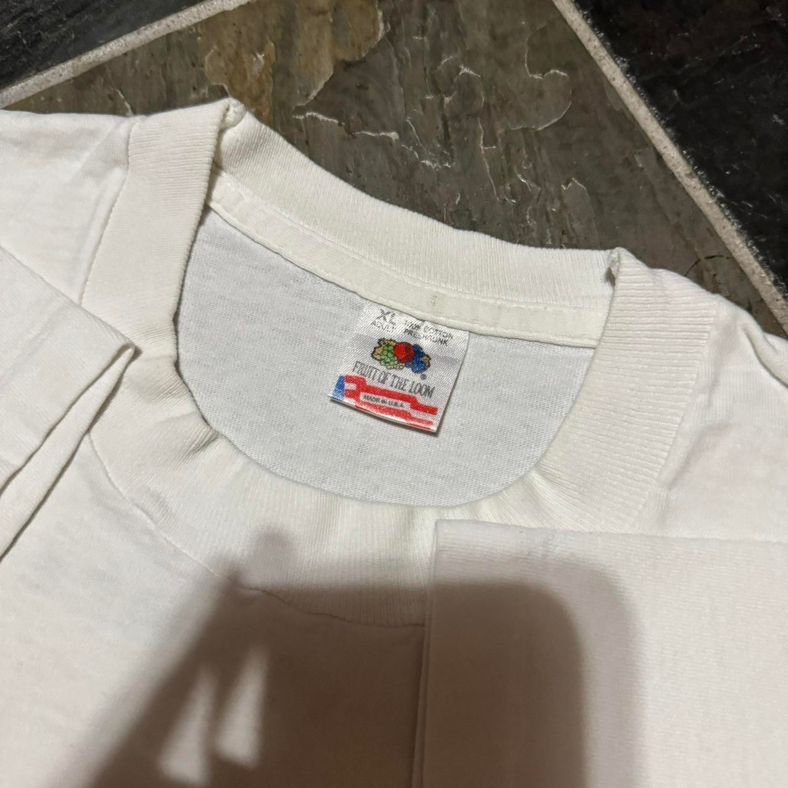 VINTAGE 94’ Woodstock SINGLE STITCH White Rock It Cargo Graphic Staff Tee - XL gallery