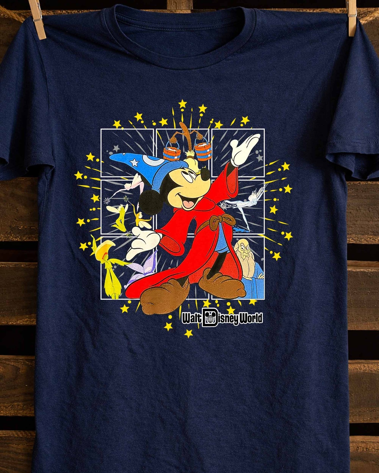 Walt Disney World Parks Sorcerer Mickey Mouse Fantasia Adult T-Shirt gallery