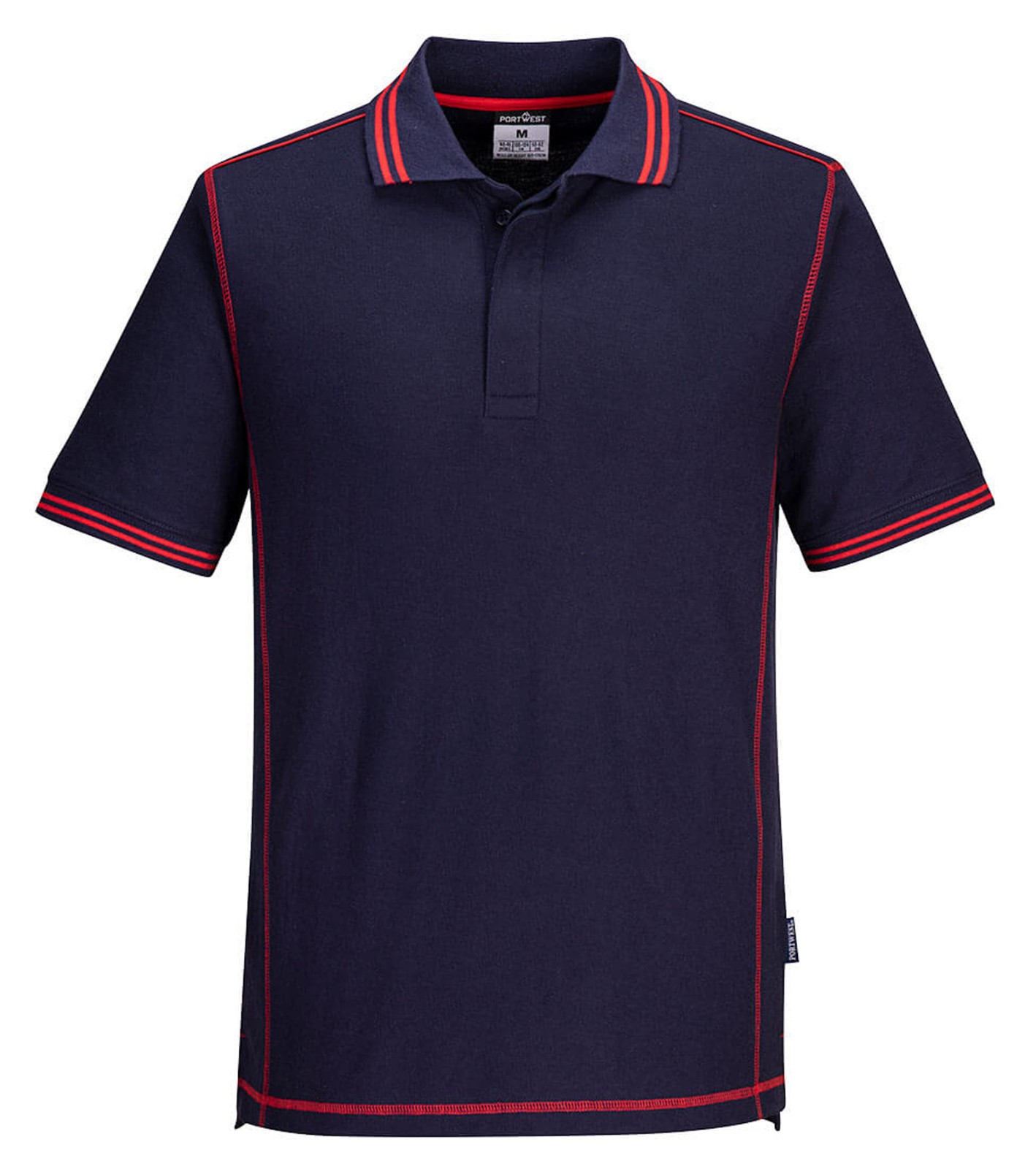 Mens Portwest Polo Shirt Work Casual Comfort Workwear Essential 2-Tone Top B218 gallery