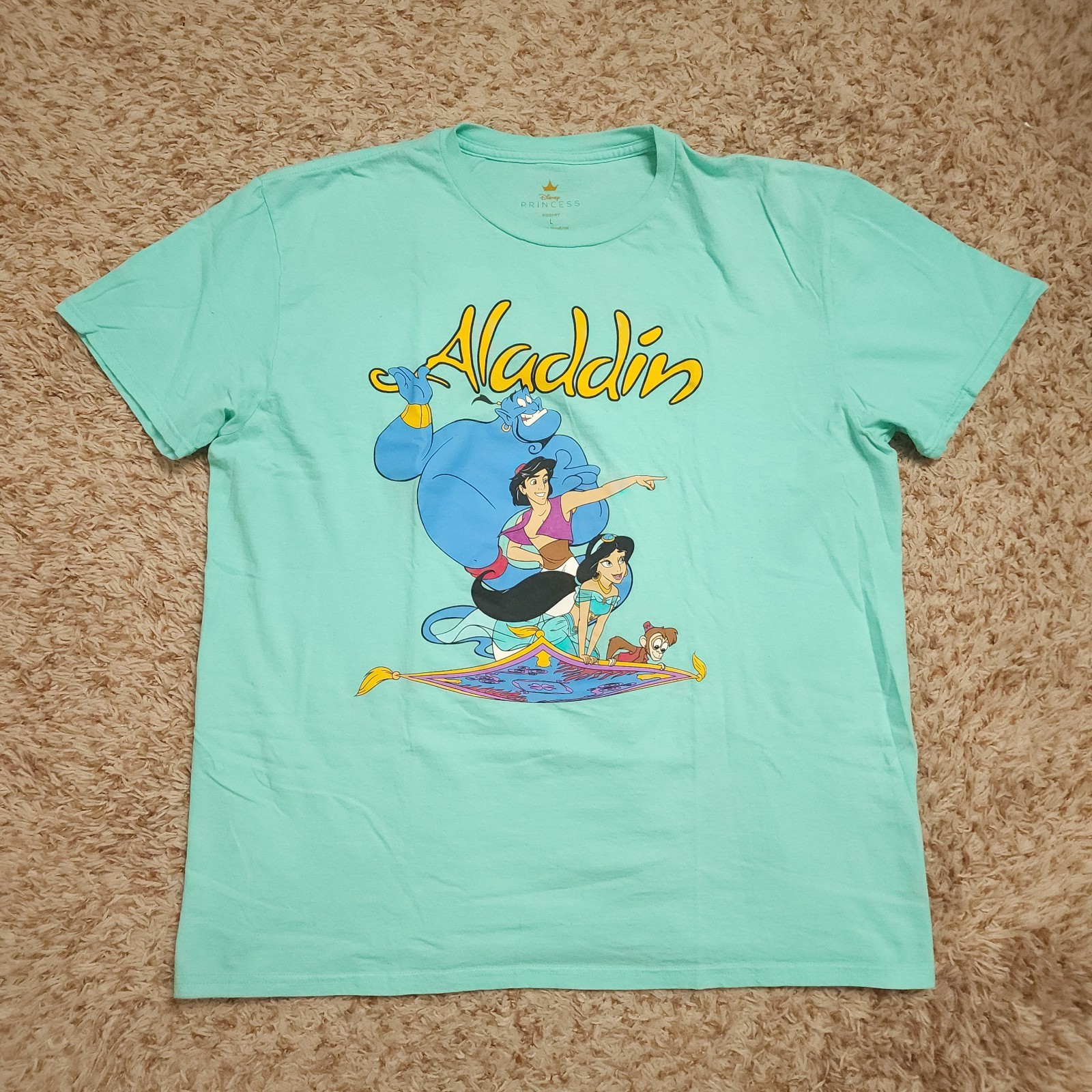 Disney Princess Aladdin Mens L Short Sleeve Crewneck Shirt gallery