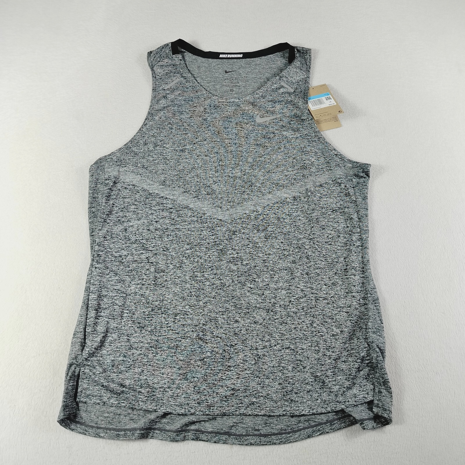 Nike Tank Top Mens Medium Heather Gray Dri Fit Running Workout Gym Rise 365