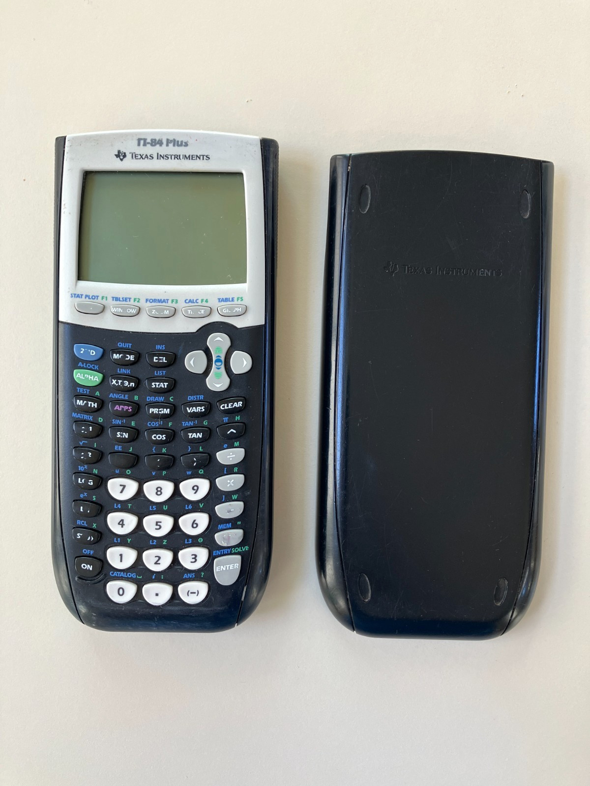 Texas Instruments T1-84 Plus Graphing Calculator with Cover Black Tested Working
