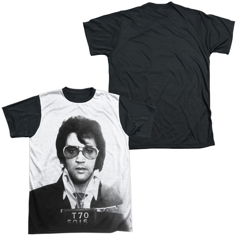 Elvis Presley Mugshot Adult Halloween Costume T Shirt (Black Back), S-3XL gallery