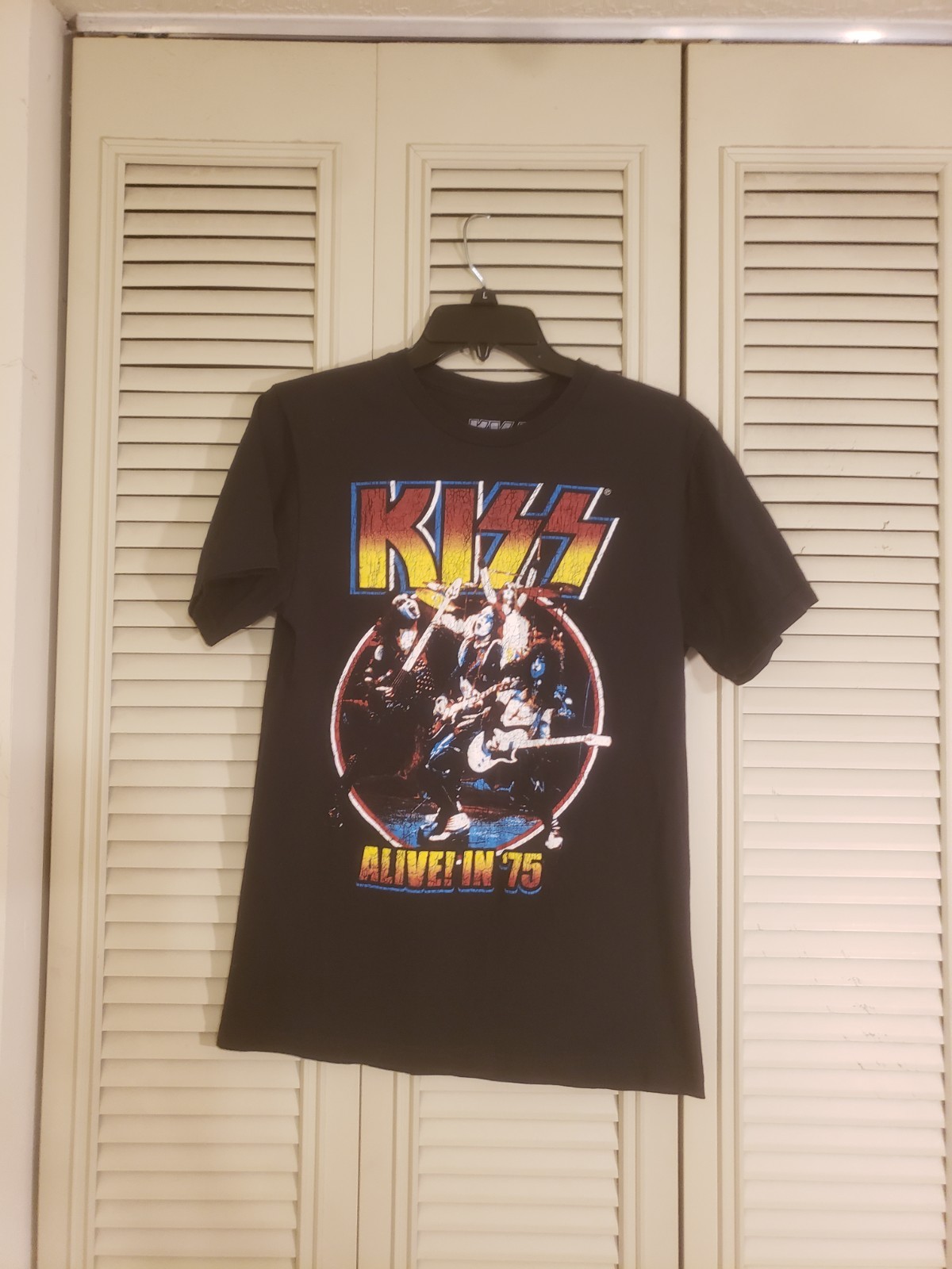 Men’s KISS Alive In 75 Graphic Crew Neck T-Shirt Tee Size Small 34/36