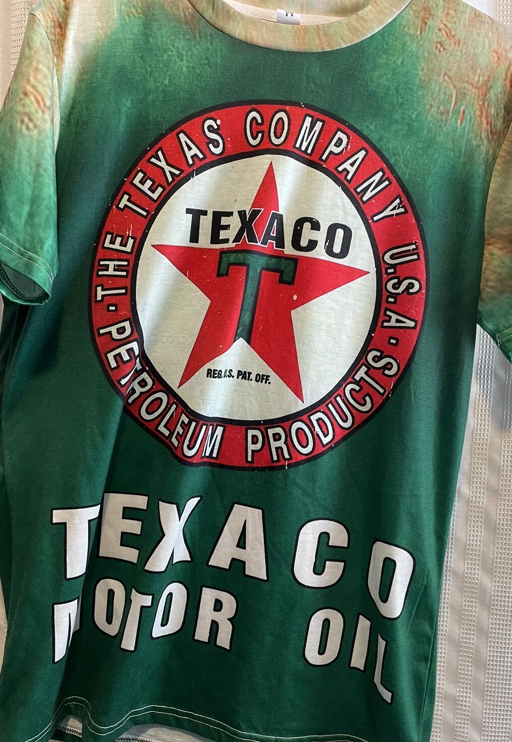 TEXACO Motor Oil Star Logo Size Medium Green PolyesterSpandex Petroleum Gas gallery