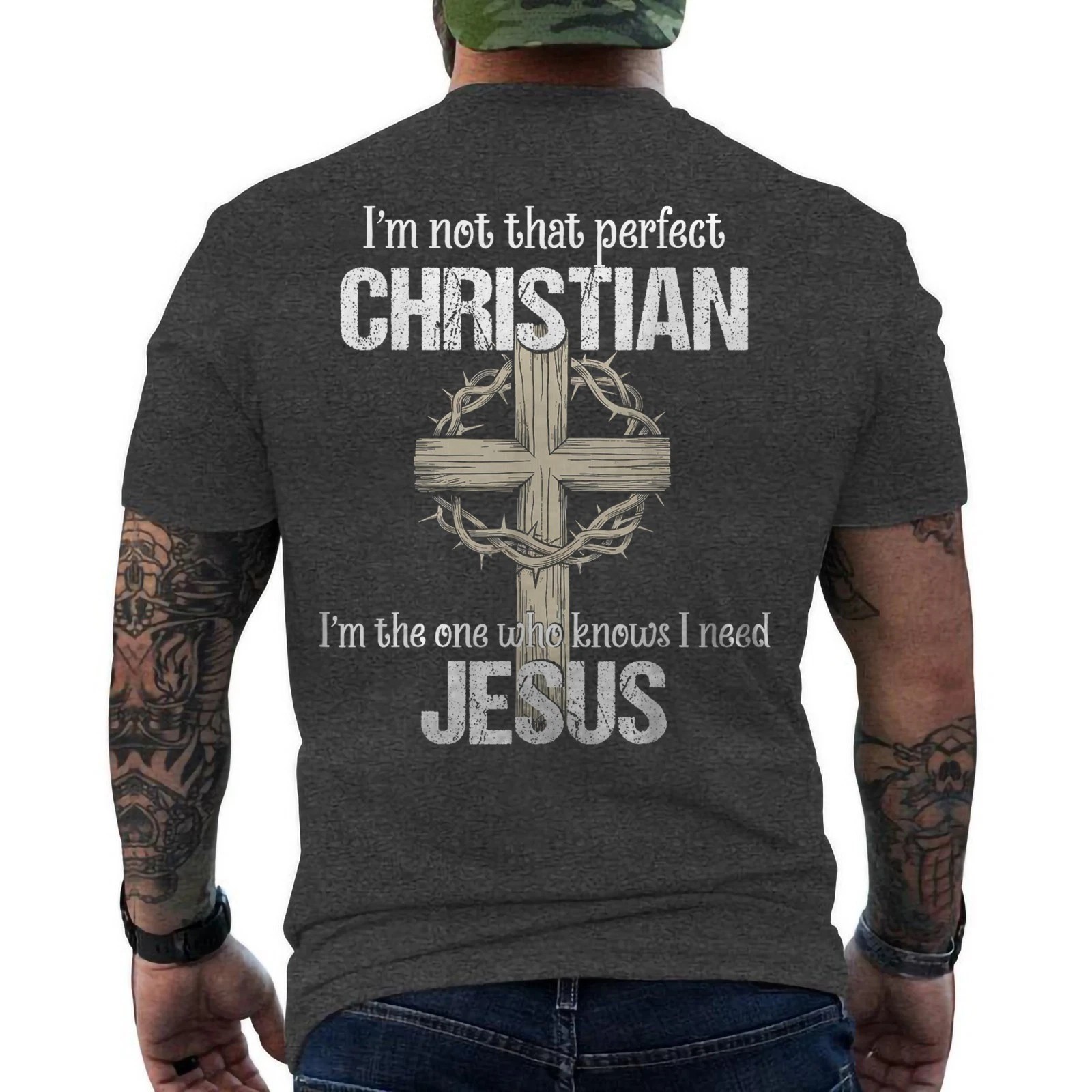 I Need Jesus T-Shirt Perfect Christian Cross Religious Faith Unisex Tee gallery