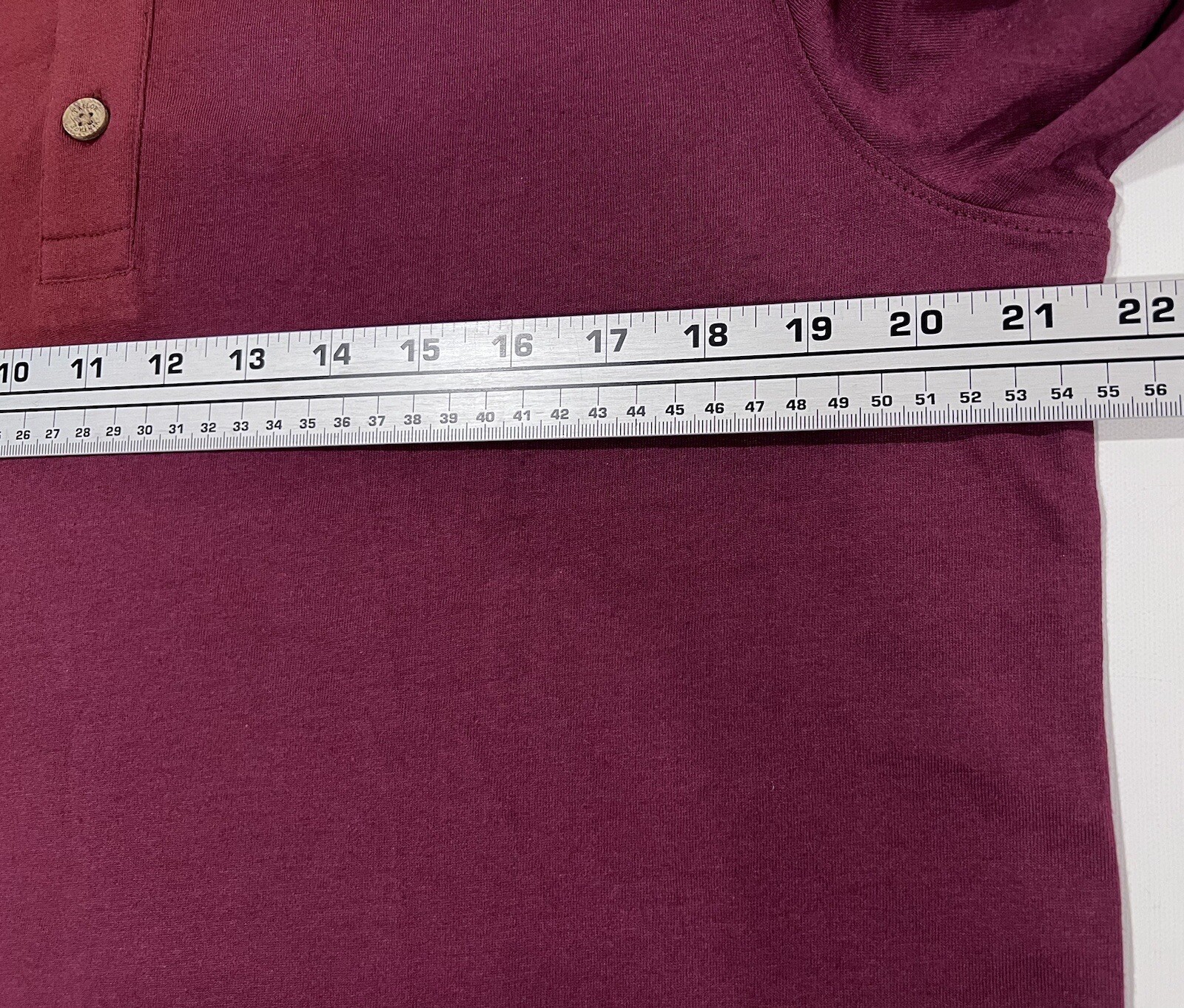 Tailor Vintage Men’s L/S Henley Shirt MEDIUM Button Up Top Maroon Burgundy NWT gallery