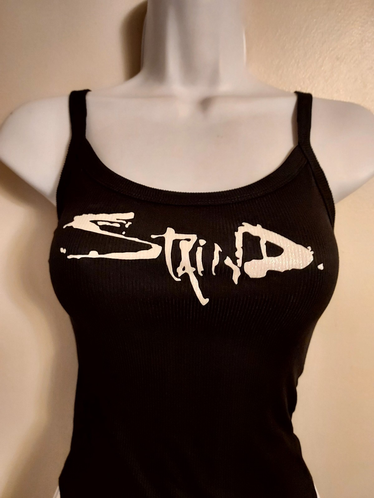Staind Crop top Glitter staind shirt staind Tank Top Cropped Tank Size XXs-2x gallery