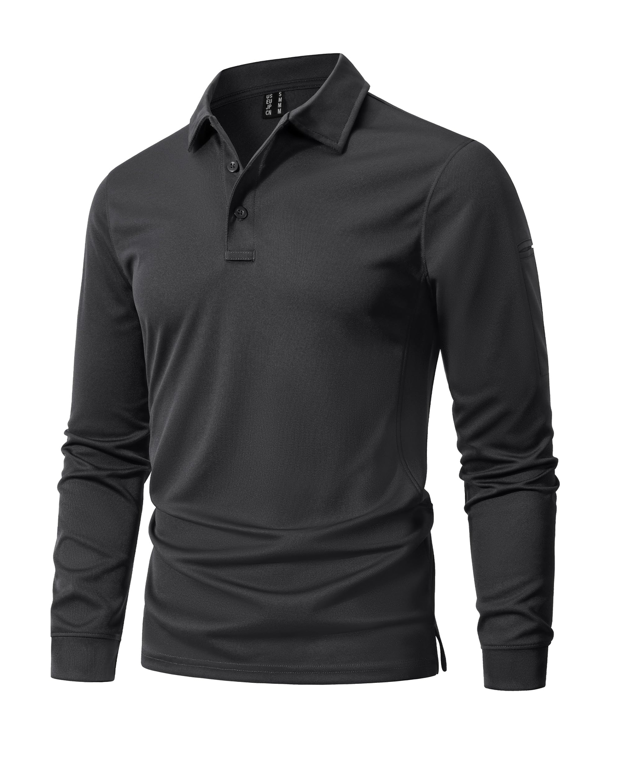 Men's Polo Shirt Quick Dry Performance Lightweight Sports Long Sleeve T-Shirts gallery