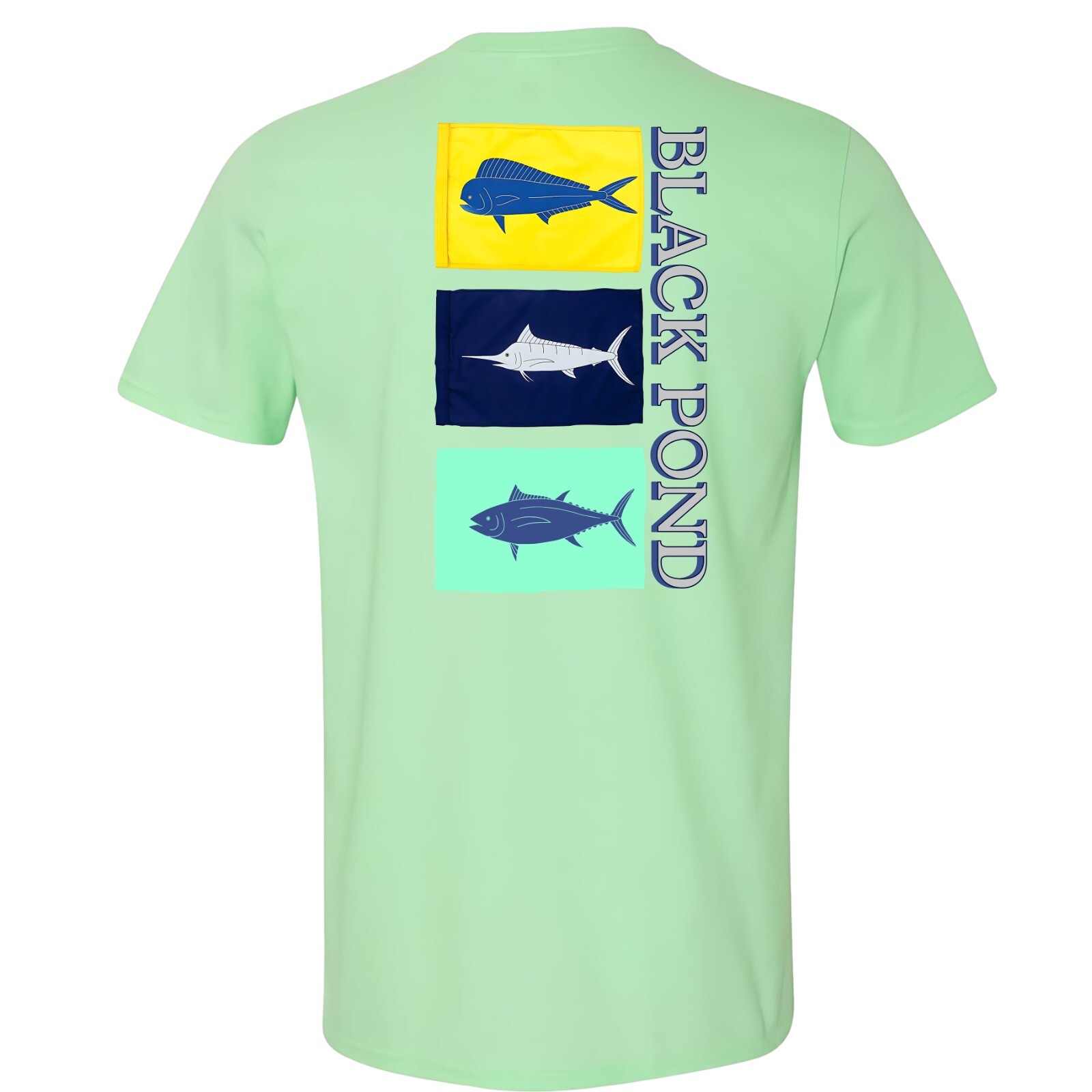 Black Pond Saltwater Series Men's T-shirt Offshore Fishing Flag Mahi Tuna Marlin gallery