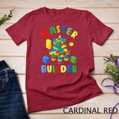 Cool Master Builder Funny Building Blocks For Kids Men Women Unisex T-shirt