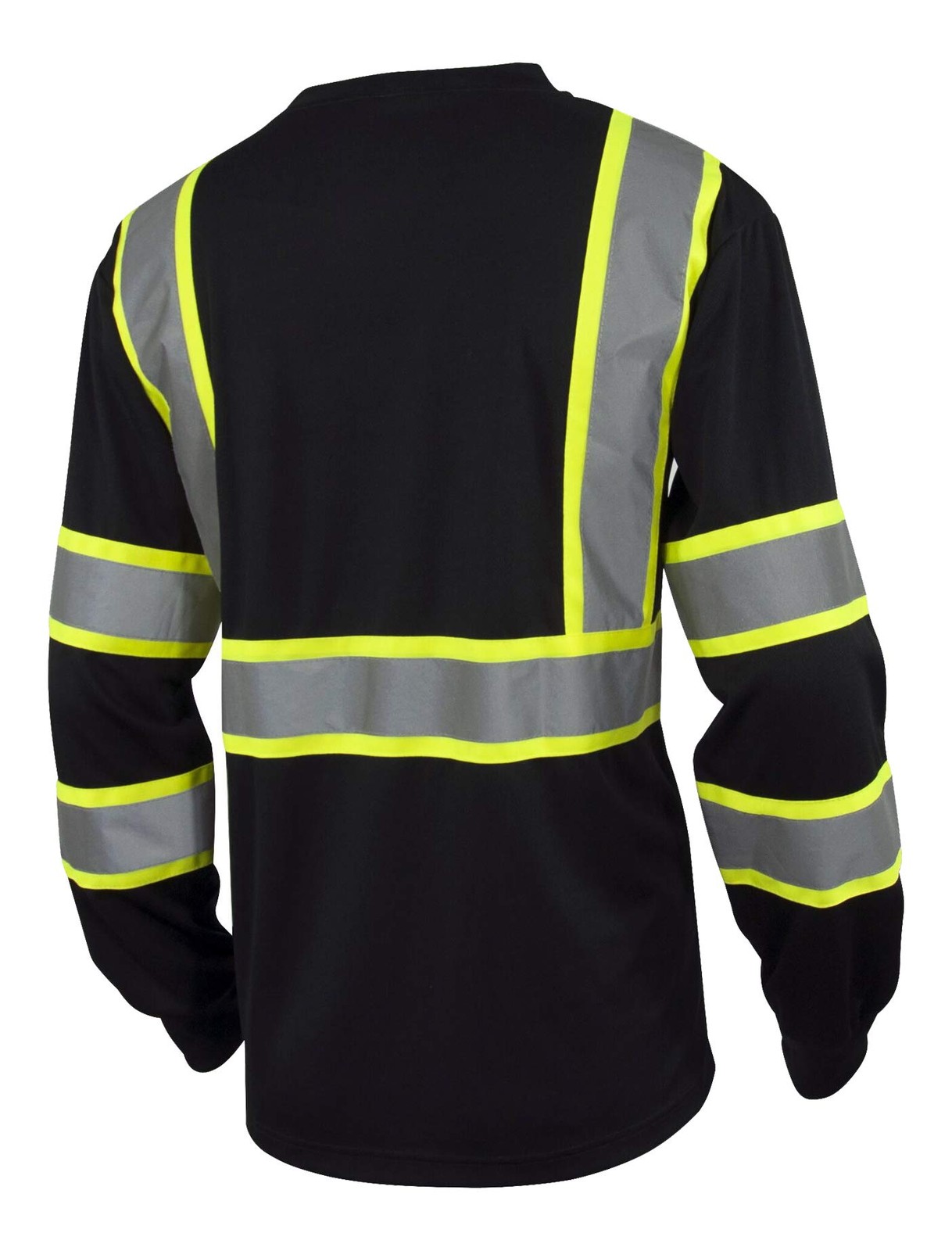 Hi Vis Class 3 T Shirt Reflective Safety Black Long Sleeve HIGH Visibility 39... gallery