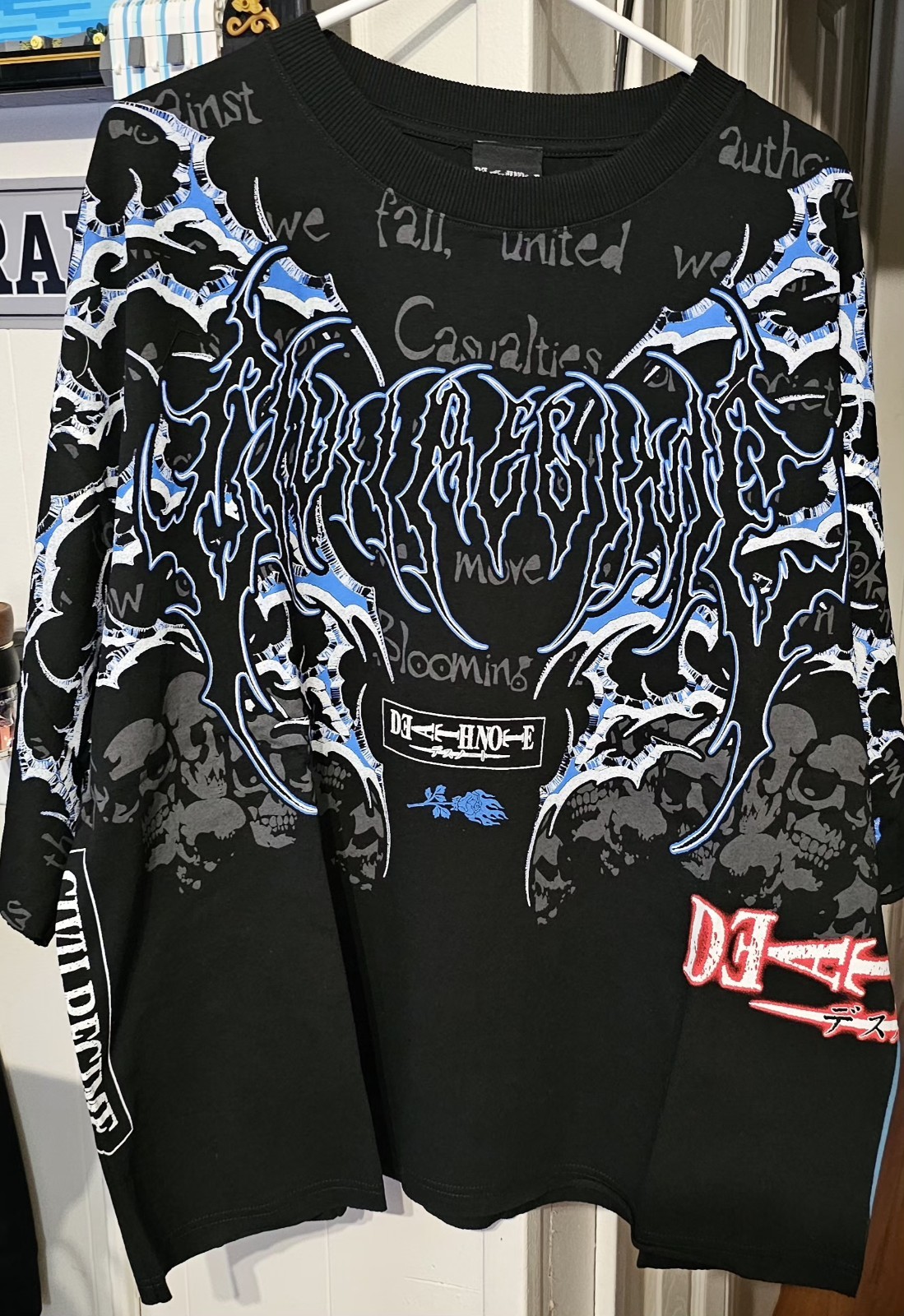 Civil Regime DeathNote L’s Fatal Stare “Side By Side” Dungeon Tee in Black2XL