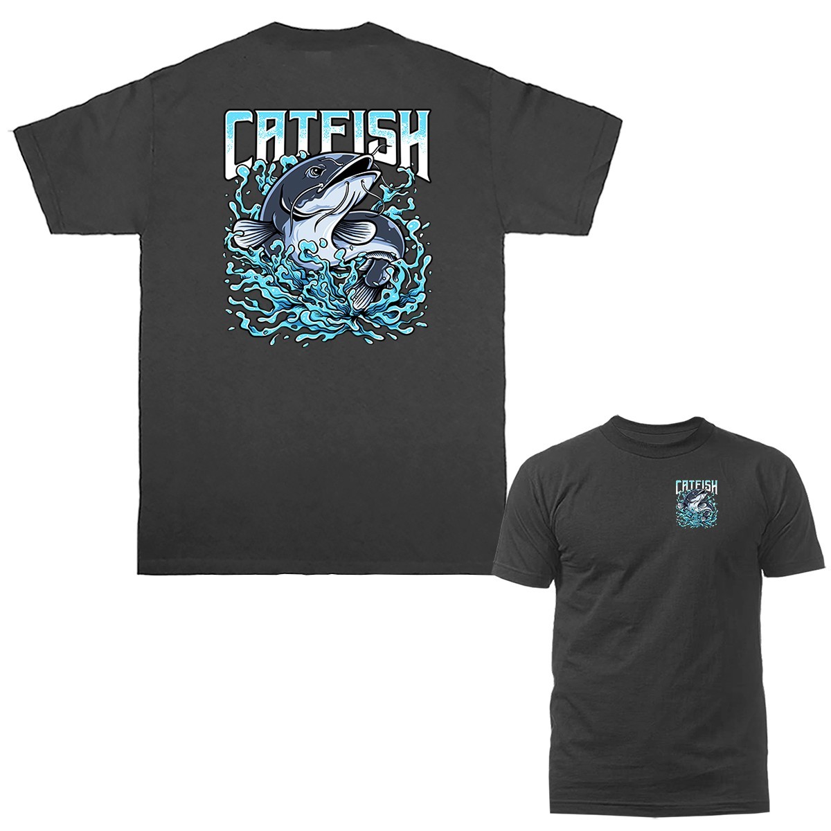 Catfish Clash Splash of Power Outdoor Sports Fishing T-Shirt
