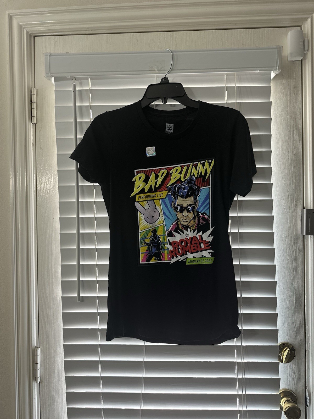 BAD BUNNY • Official WWE • Royal Rumble 2021 • T-Shirt • Medium • Black gallery