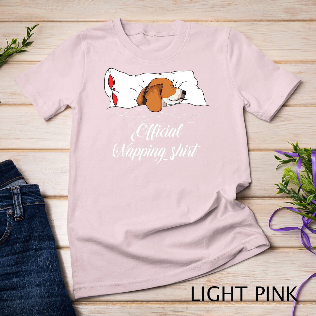 Sleeping Beagle Pyjamas Dog Lover Gift Official Napping Unisex T-shirt gallery