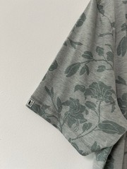 Linksoul Tempus Fugit Button Down Shirt Men M Green Floral Organic Cotton
