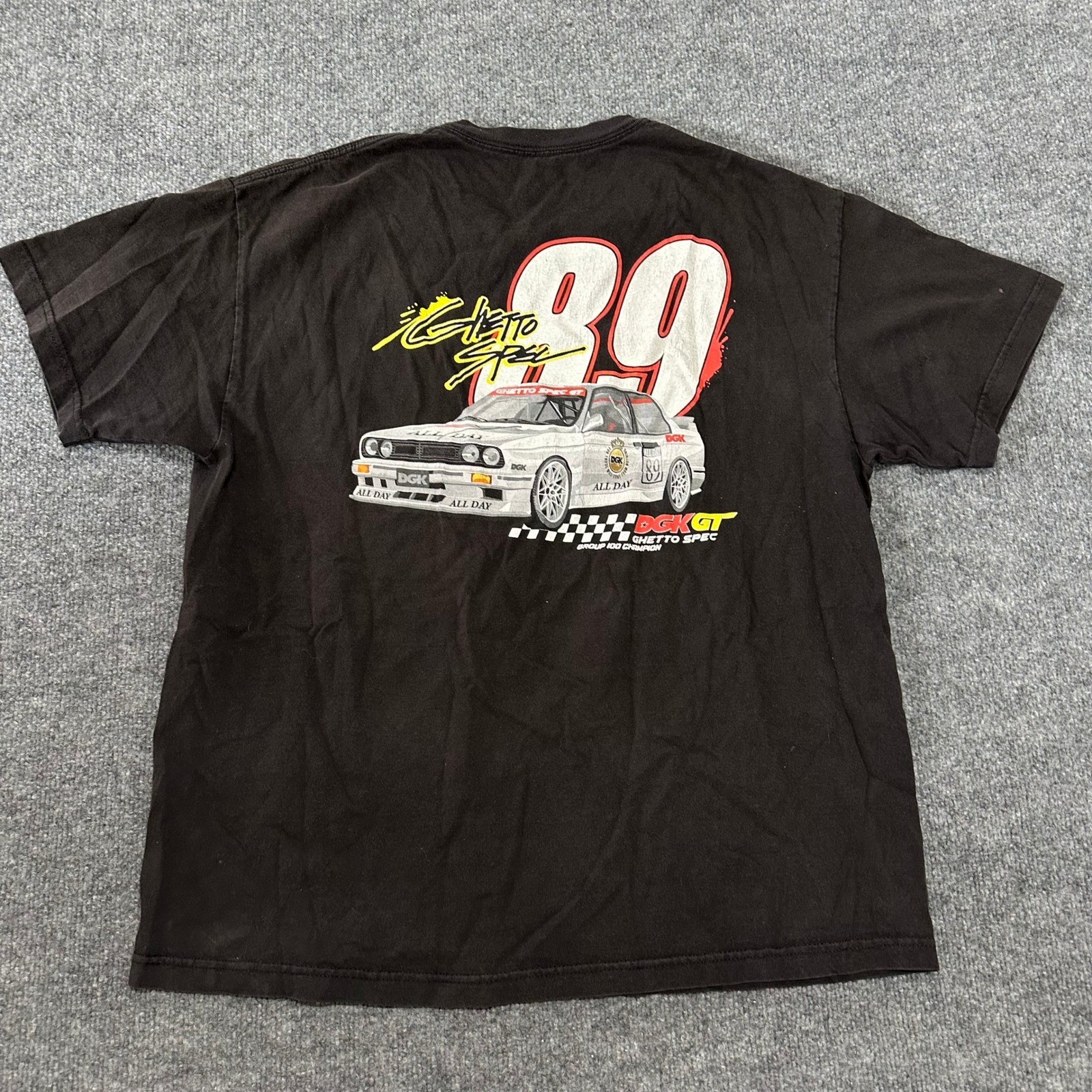 DGK T-Shirt Mens XL Black Ghetto Spec GT Race Car Graphic Cotton Streetwear gallery