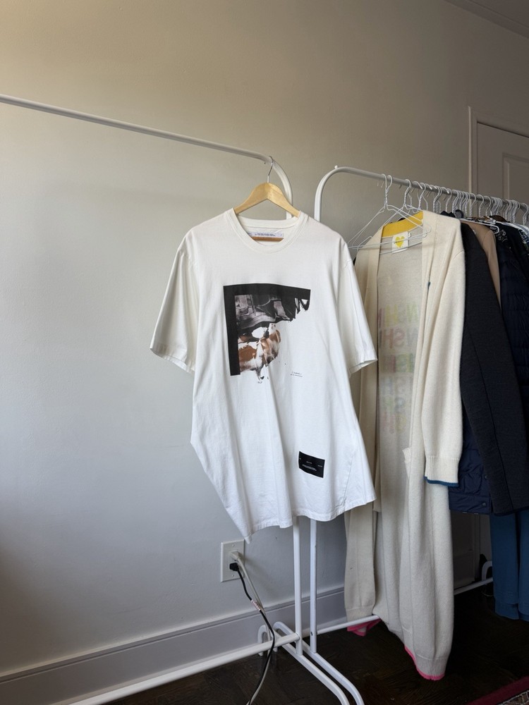 JULIUS Draped SS 2023 White Graphic Shirt Leaked Tee