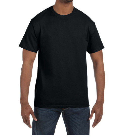 Gildan Men G5000 Premium Short Sleeve Heavy Cotton Plain Black Casual T-Shirt