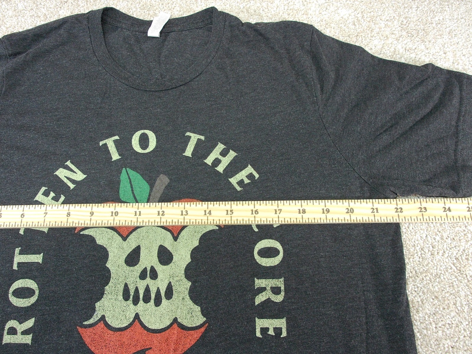 Men's Rotten To The Core Bad Apple T-Shirt size XL color Gray gallery