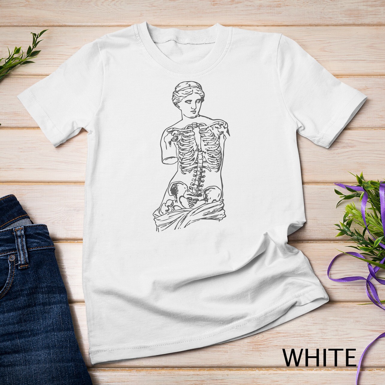 Venus Skeleton T-Shirt Vaporwave Aesthetic Soft Grunge Tee Unisex T-shirt gallery