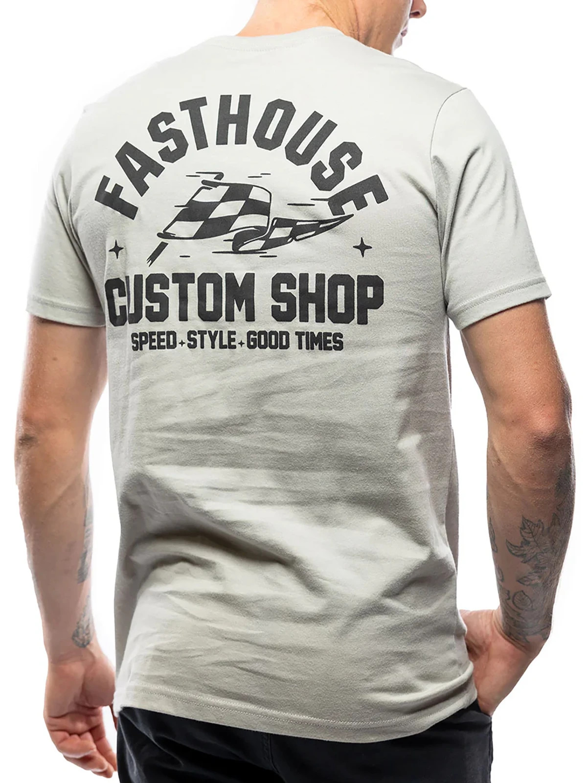 Fasthouse Men's Dispatch Short Sleeve T-shirt Custom Speed Shop Motocross Tee gallery