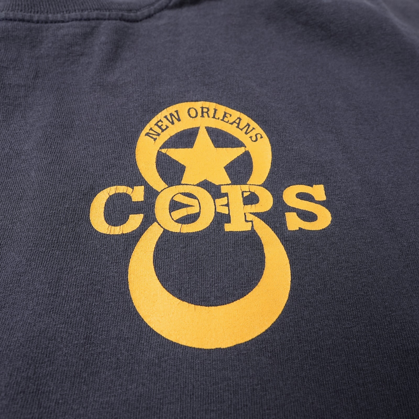 New Orleans COPS 8th District NOPD Police Support T-Shirt Mens Large Black Y2K gallery