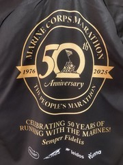 2025 Marine Corps Marathon Half Zip Shirt 50th Anniversary Size X-Small Unisex